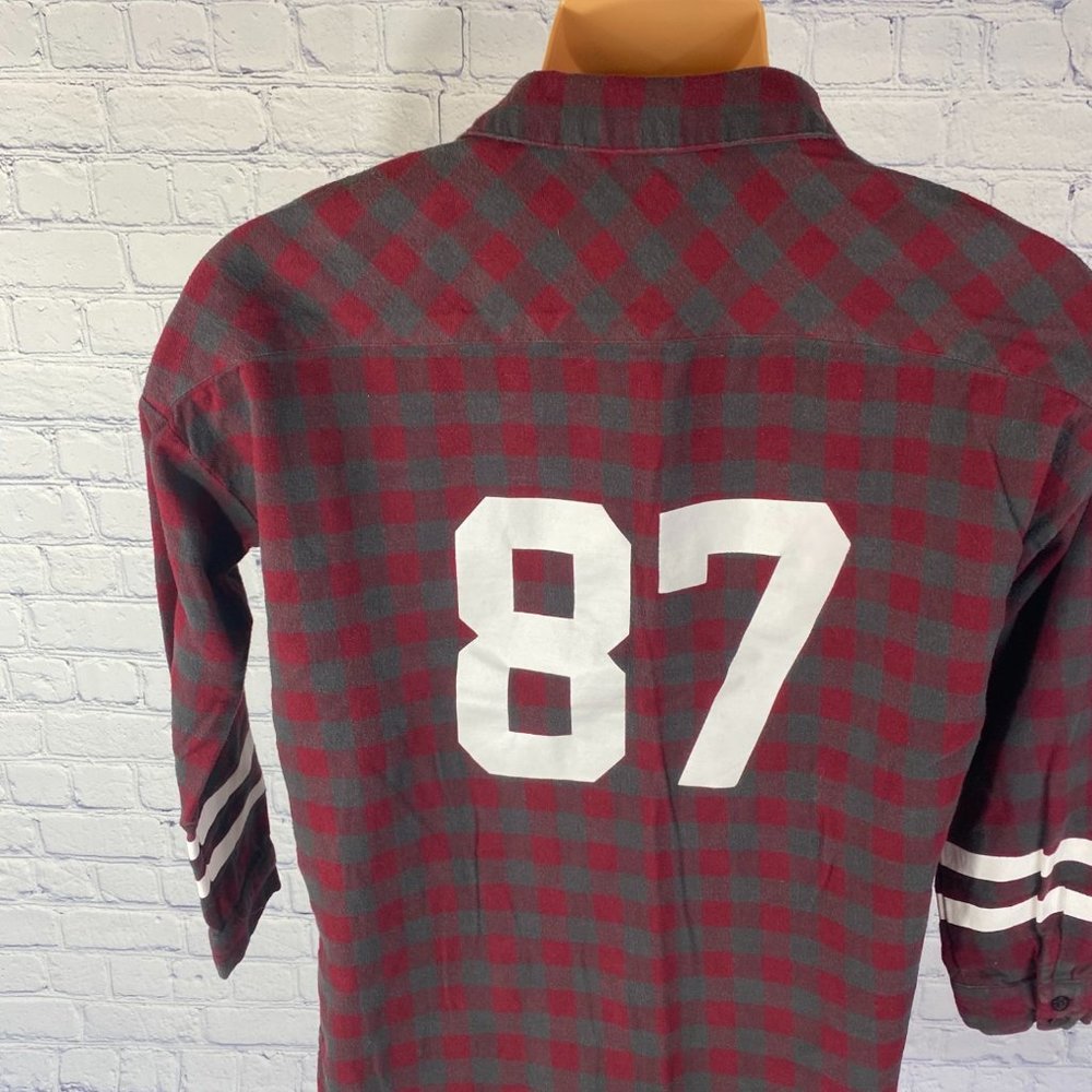 Forever 21 Button Down Plaid Pocket Shirt Top #87 - Picture 5 of 6